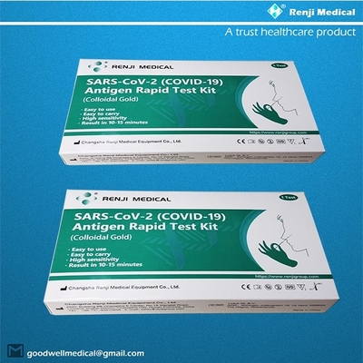 مجموعة اختبار Renji Medical Antigen السريع ، مسحة أنف Igm سريعة اختبار كاسيت SGS