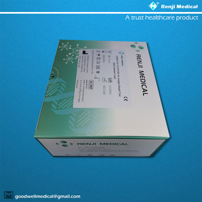 مجموعة اختبار Renji Rapid COVID 19 ، 4 خطوات طقم اختبار 15 دقيقة