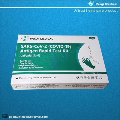 مجموعة اختبار Renji Medical Antigen السريع ، مسحة أنف Igm سريعة اختبار كاسيت SGS