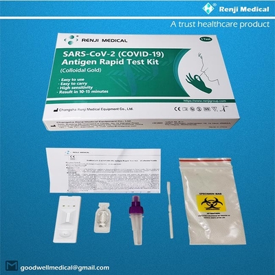 مجموعة اختبار Renji Medical Antigen السريع ، مسحة أنف Igm سريعة اختبار كاسيت SGS