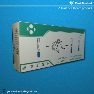 مجموعة اختبار Renji Rapid COVID 19 ، 4 خطوات طقم اختبار 15 دقيقة