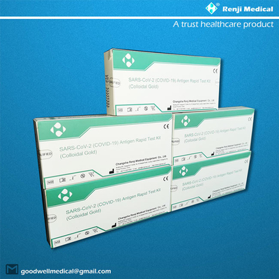 5 مجموعات / صندوق مجموعة أدوات اختبار Antigen السريع ، 15 دقيقة Covid 19 Detection Kit