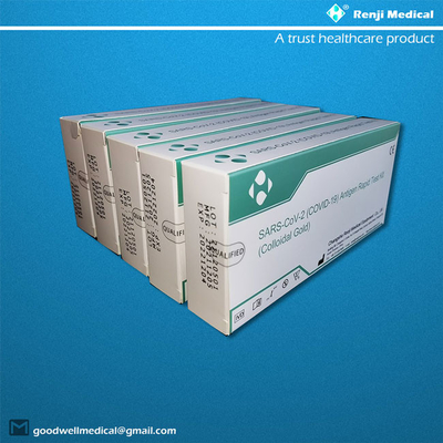 طقم اختبار مستضد سريع سريع Renji Medical Home مع شهادة ISO13485 مسحة الأنف