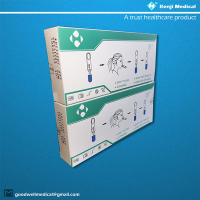 طقم اختبار مستضد سريع سريع Renji Medical Home مع شهادة ISO13485 مسحة الأنف
