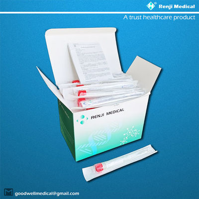 أنبوب جمع عينات فيروس البلعوم الأنفي القابل للتصرف مع غطاء أحمر